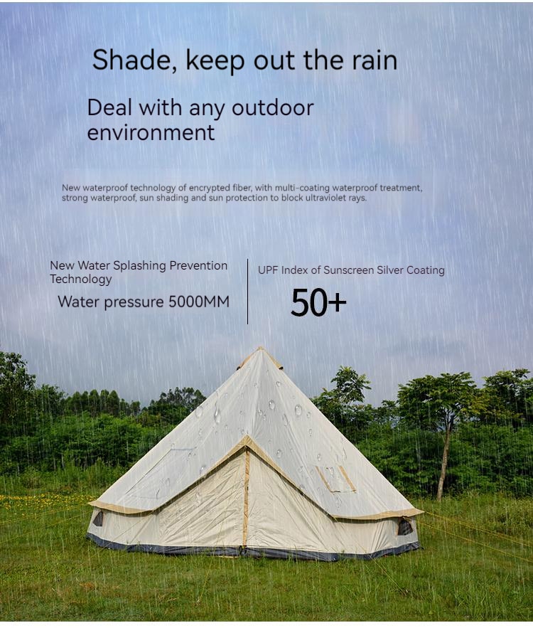 Cheap Goat Tents Ultralarge 8 12 Person 500*500*300CM Mongolia Yurt Family Travel Hiking Anti Mosquito Sun Shelter Awning Gazebo Camping Tent   